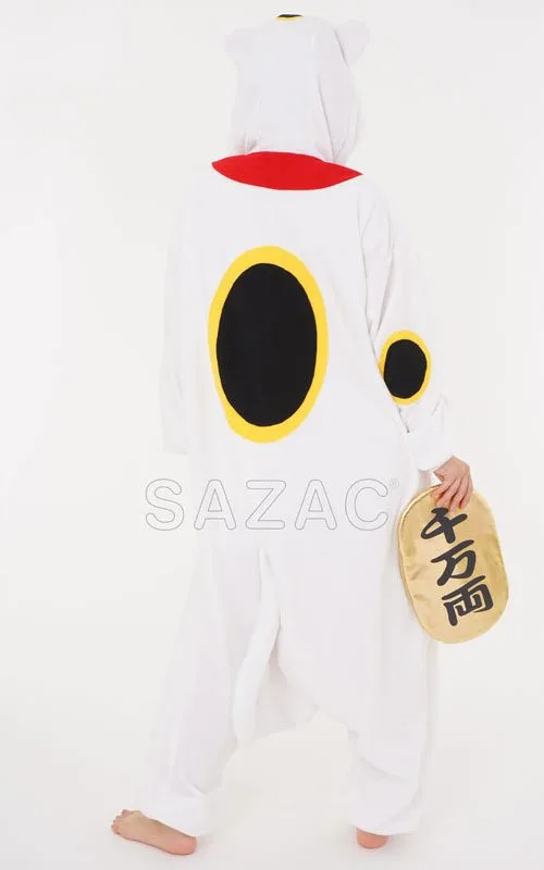 Alternative view of Lucky Cat Maneki Neko Onesie Kigurumi SAZAC