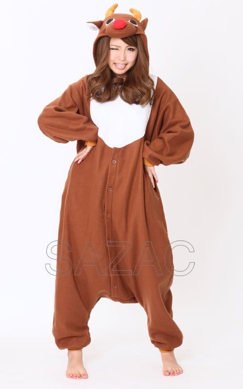 Reindeer (Dark Brown) Onesie Kigurumi SAZAC - Image 3
